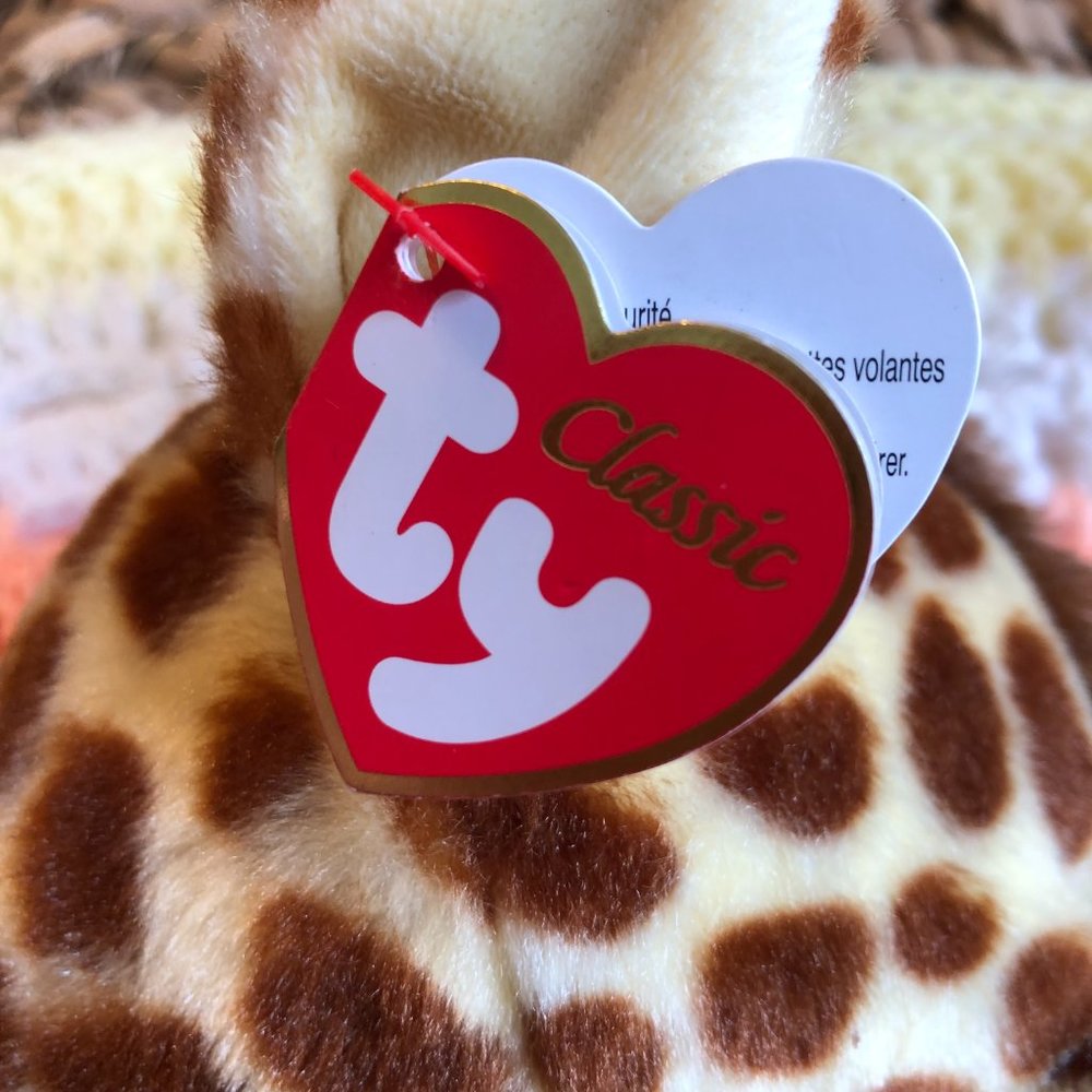 Two Items: Baby Blanket & NWT Velve Ty Giraffe "Peaches" Plush 10" Stuffed Toy - Picture 5 of 8